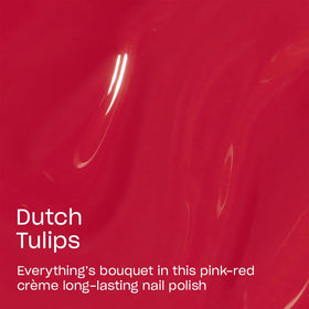 OPI Dutch Tulips swatches on nail wheel showing true opaque color