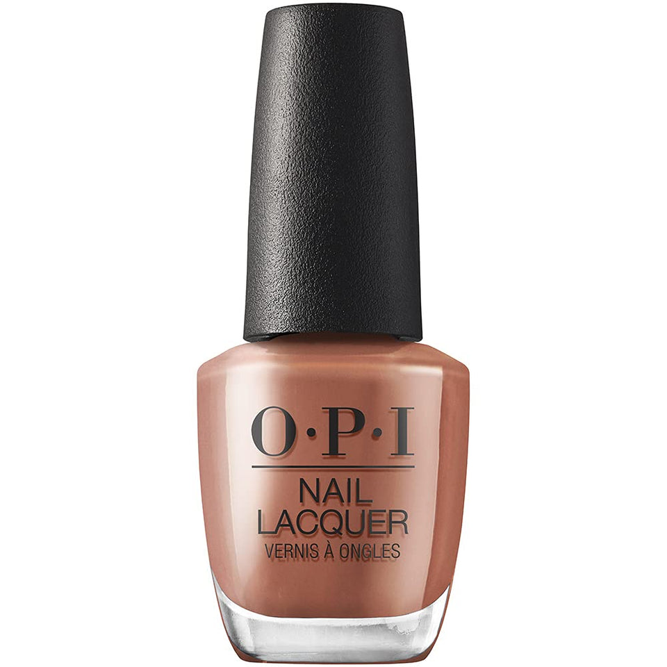 OPI Endless Sun-ner front bottle view showing warm neutral tan finish and shine