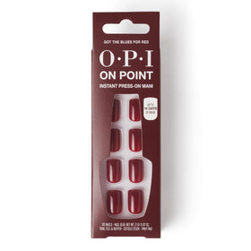OPI front packaging showing included 24 tips and glue, quick salon results