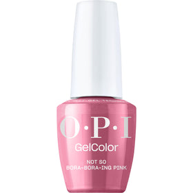 OPI bottle front packaging showing Not So Bora-Bora-ing Pink and glossy finish