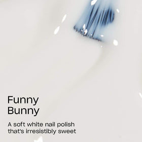 OPI Funny Bunny brush stroke close-up highlighting smooth coverage benefit