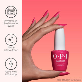 OPI Funny Bunny gel texture close-up highlighting smooth self-leveling finish