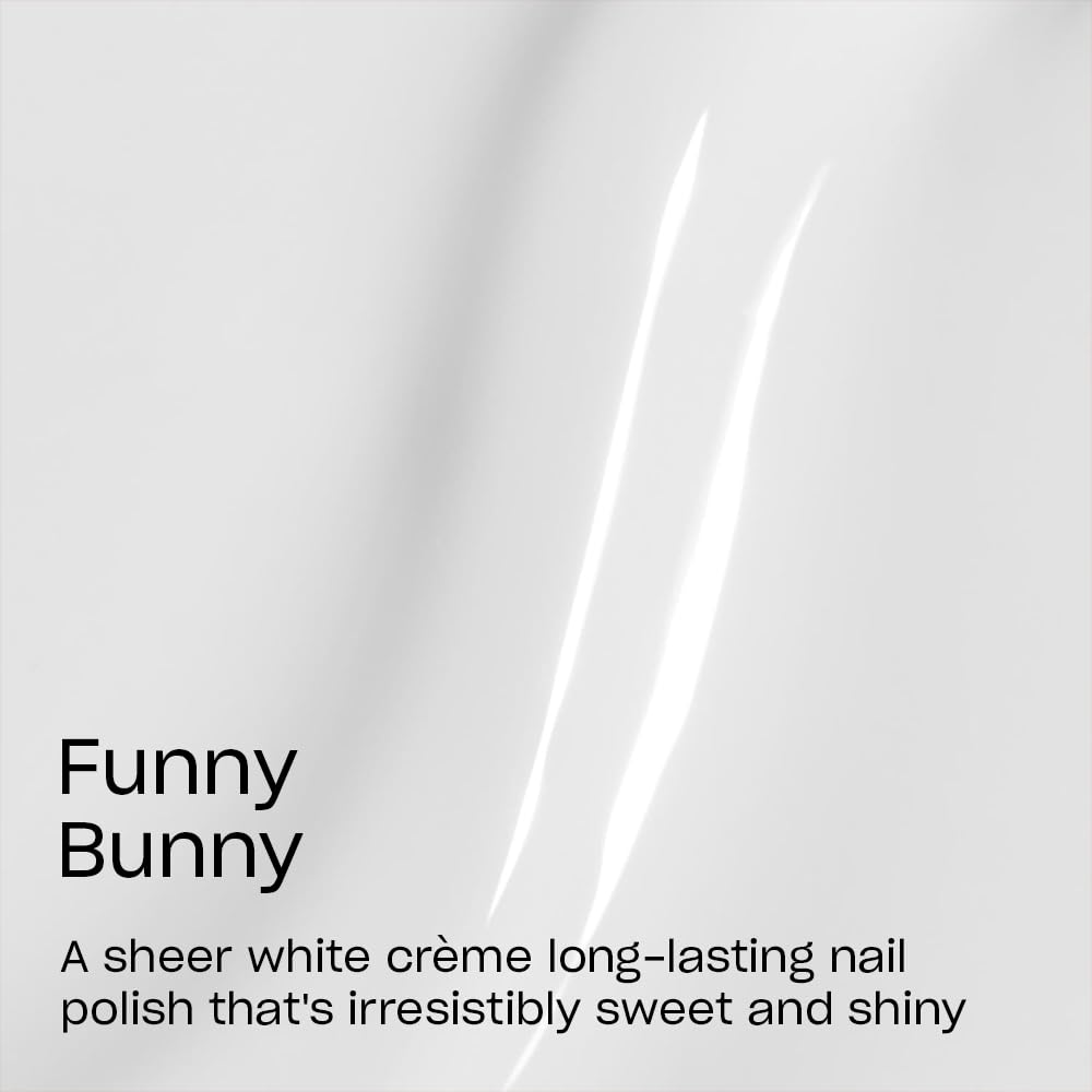 OPI Funny Bunny texture close-up revealing streak-free cream benefit