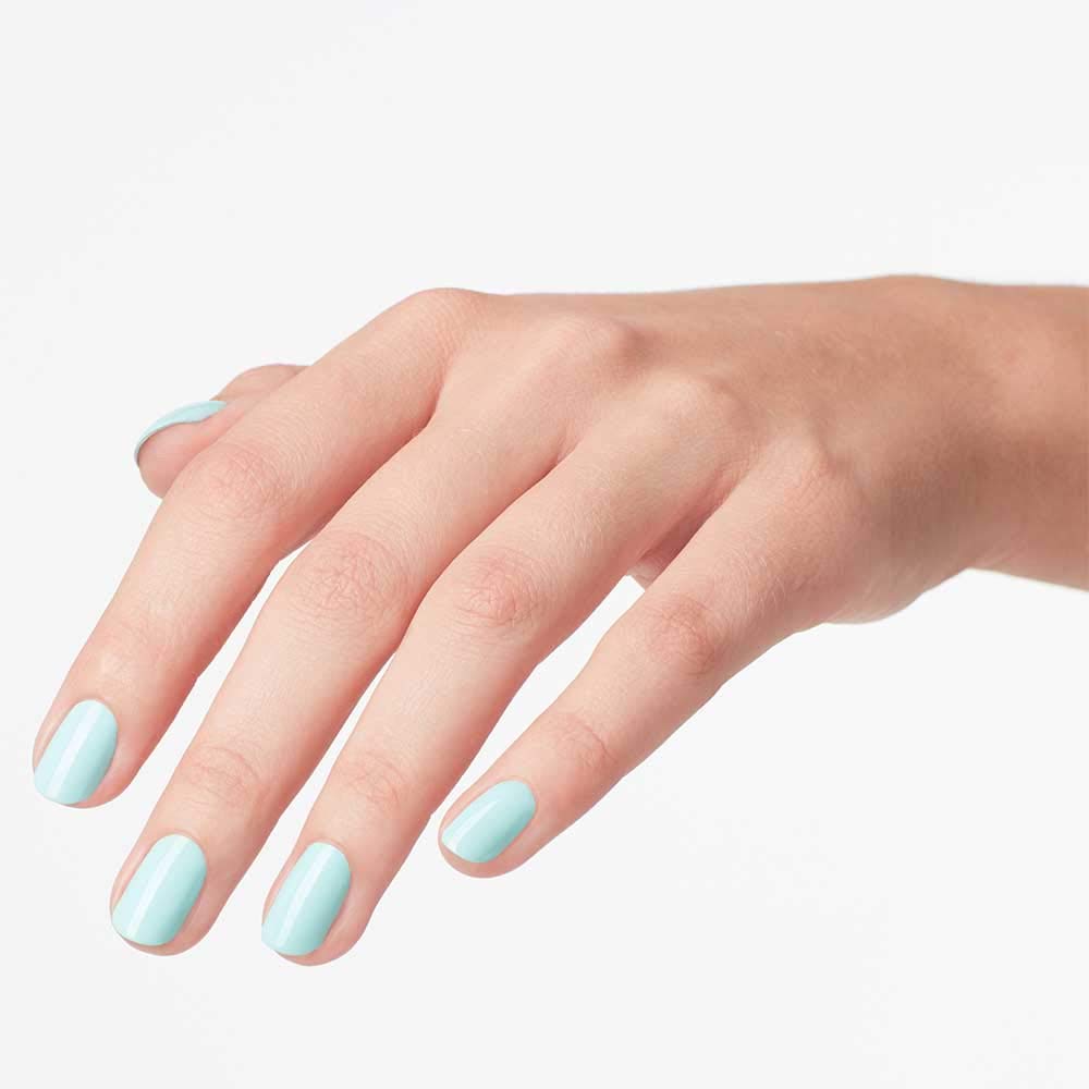 Close-up brush stroke of OPI Gelato on My Mind showing streak-free texture