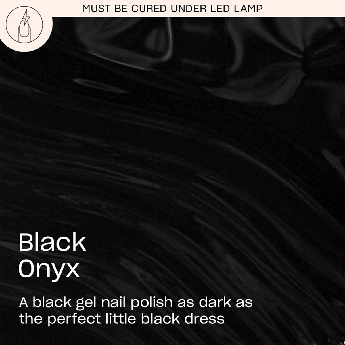OPI brush swirling glossy black GelColor illustrating smooth application