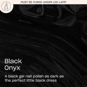 OPI brush swirling glossy black GelColor illustrating smooth application