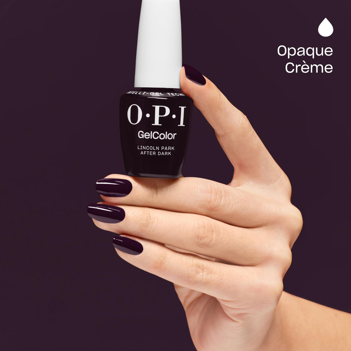 OPI GelColor close-up texture highlighting smooth self-leveling finish benefit