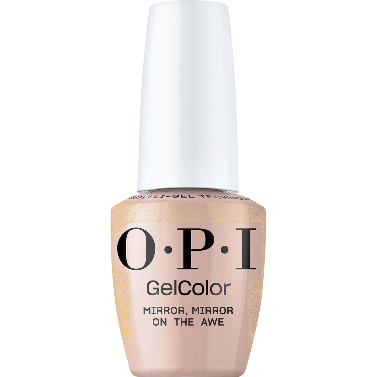 OPI bottle front view showing Mirror, Mirror on the Awe and salon-ready shine