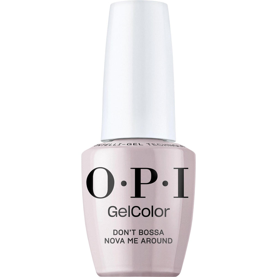 OPI bottle front view showing cool neutral purple-gray shade and salon shine