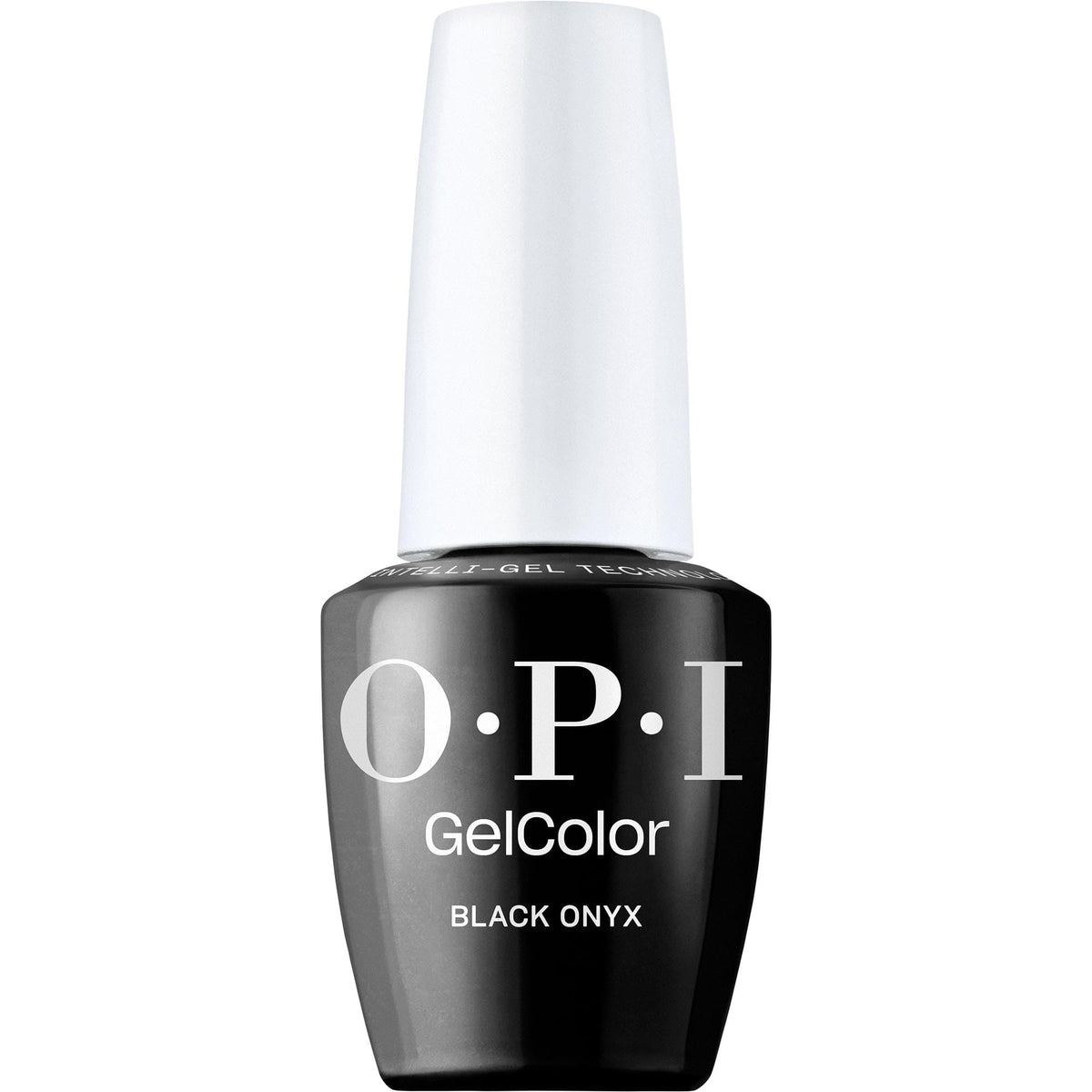 OPI bottle front view showing Black Onyx and salon-ready finish
