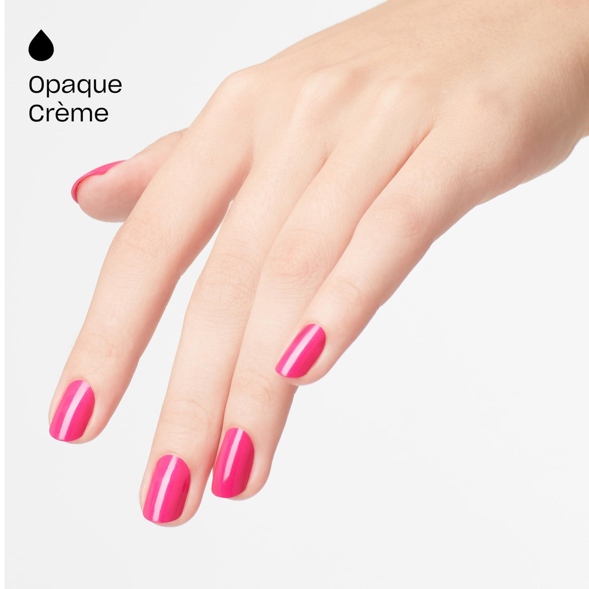 OPI application on nails demonstrating La Paz-itively Hot even brush control