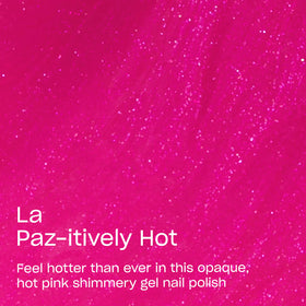 OPI brush stroke swatches of La Paz-itively Hot showing opaque smooth coverage