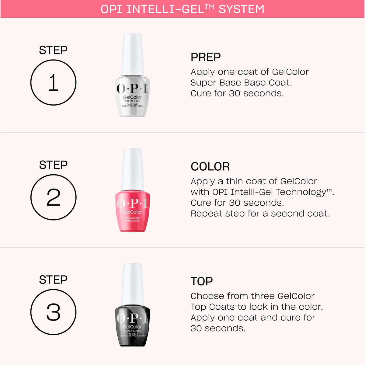 OPI product label and back of bottle showing ingredients and vegan claim clarity