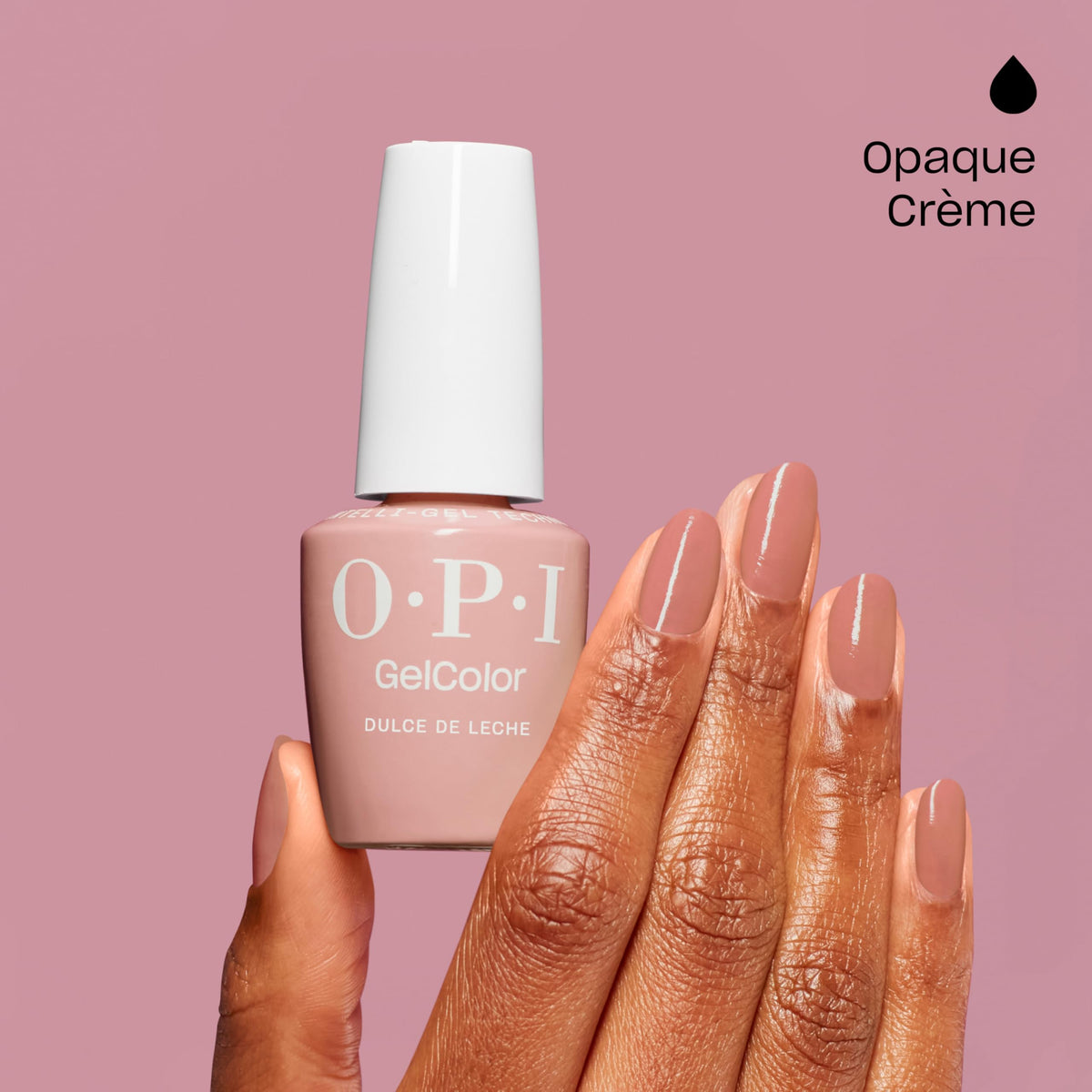 OPI gel curing under LED lamp demonstrating fast, smudge-proof finish
