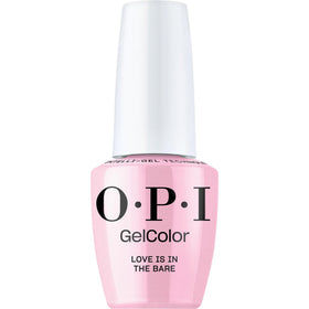 OPI bottle front view showing sheer pink shade and salon finish