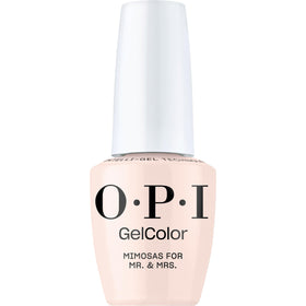 OPI bottle front view showing label and soft peach-pink shade for salon-ready polish