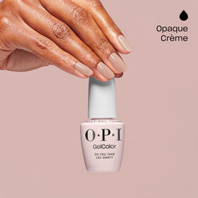 Hand wearing OPI nude shade showing salon-quality long-lasting look