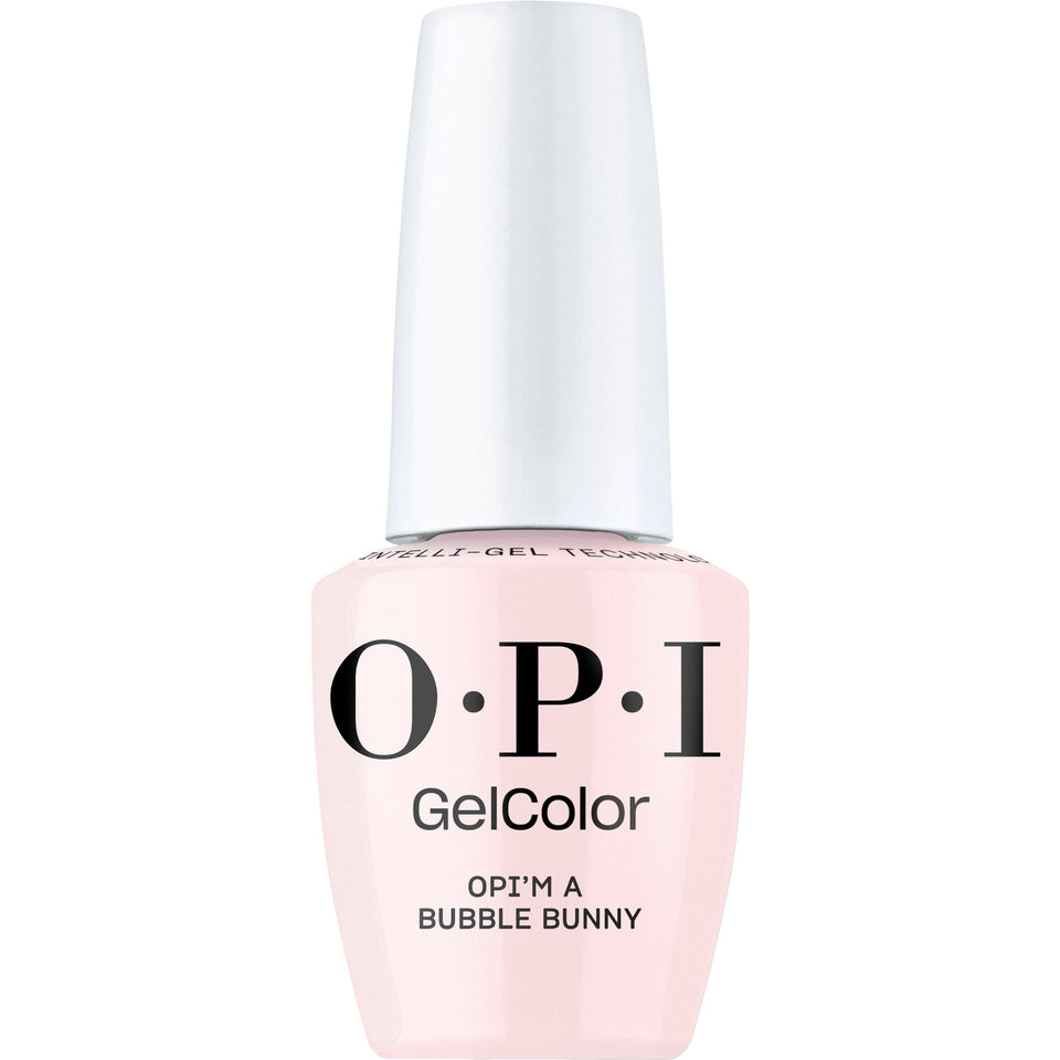 OPI bottle front view showing OPI’m a Bubble Bunny and salon-grade finish