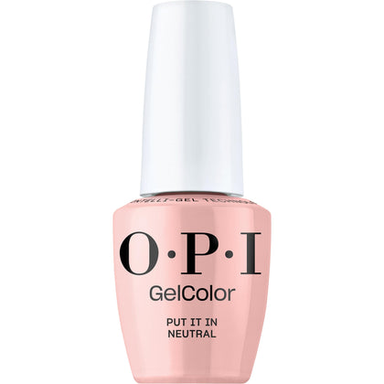 OPI GelColor front bottle showing shade and glossy finish benefit