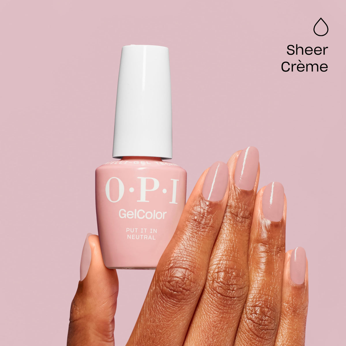 OPI GelColor pedicure lifestyle image showing versatile neutral appeal