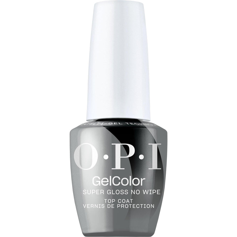 OPI bottle front packaging showing product label and glossy finish benefit