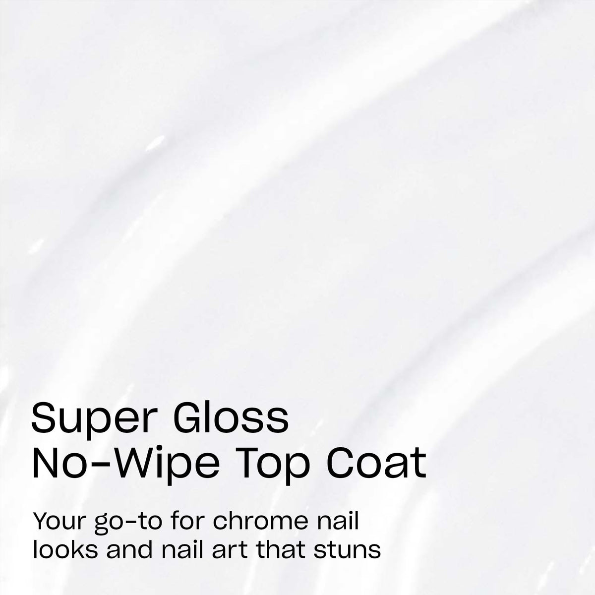 OPI swiped top coat close-up showing mirror-like shine and chrome readiness benefit