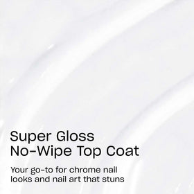 OPI swiped top coat close-up showing mirror-like shine and chrome readiness benefit