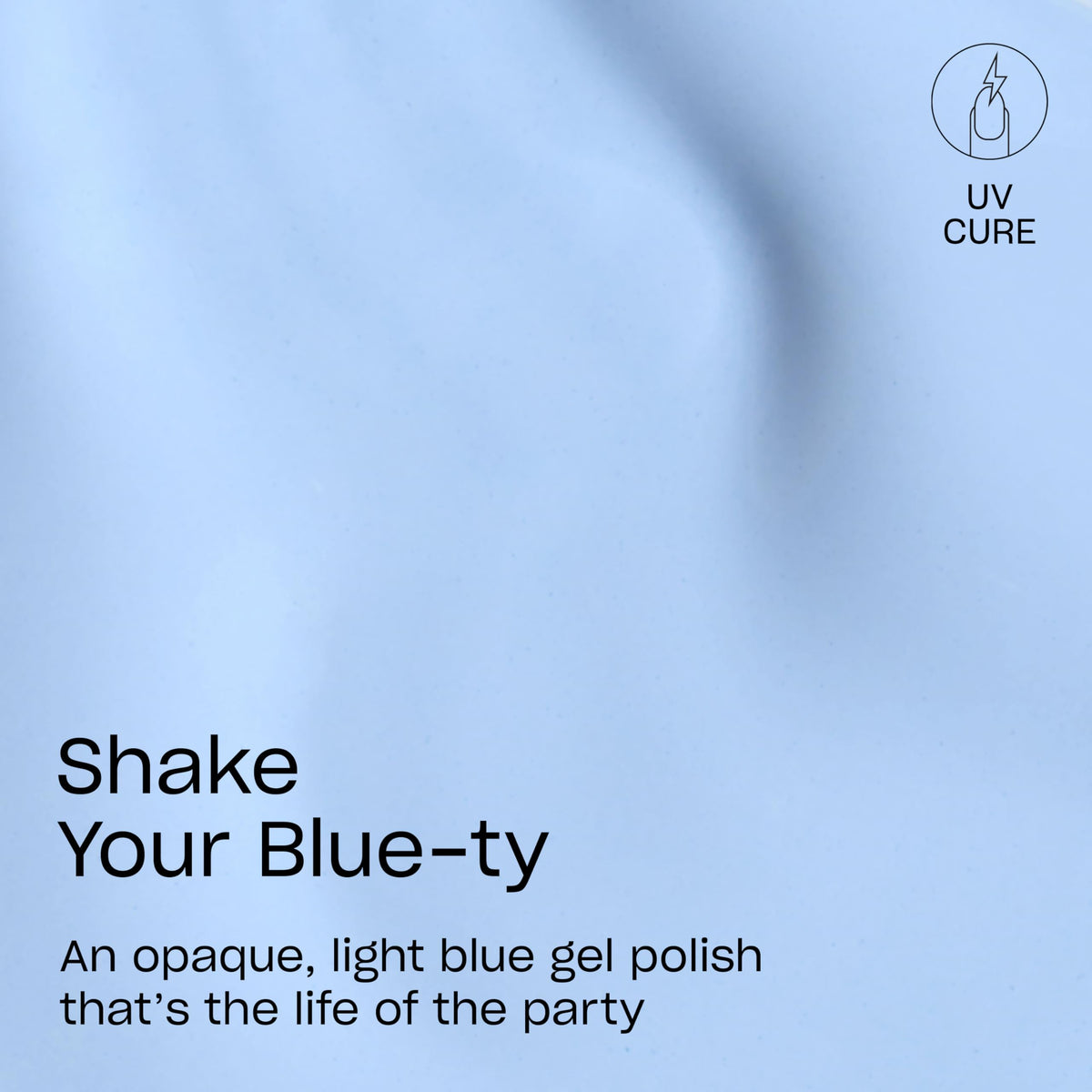 OPI brush stroke closeup from Shake Your Blue-ty showing smooth application