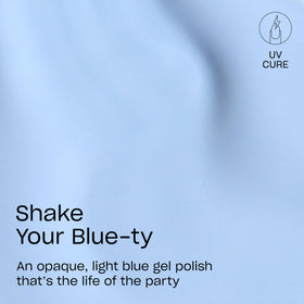OPI brush stroke closeup from Shake Your Blue-ty showing smooth application