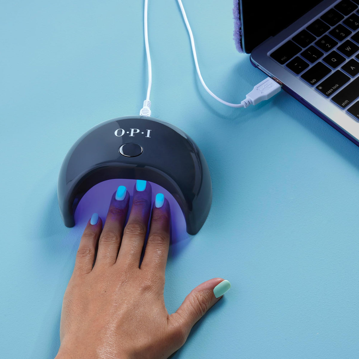 OPI closeup of wet texture showing high-shine glossy gel surface