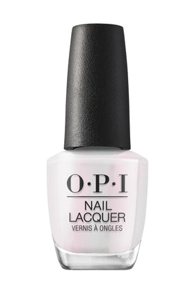 OPI bottle front view showing sheer pearl polish and brand finish benefits