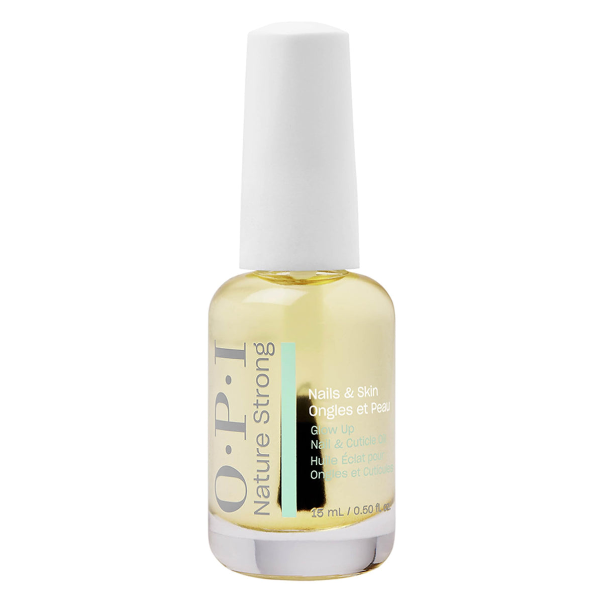 OPI bottle front view showing sleek packaging and compact travel size benefit