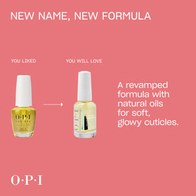 OPI ingredient label close-up highlighting vitamin E and natural oils benefit