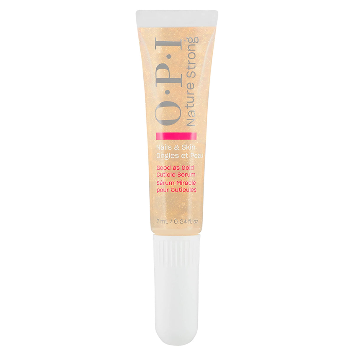 OPI Good as Gold front packaging showing compact travel-friendly bottle and brand