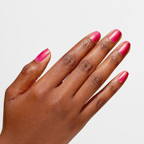 OPI painted fingernails in natural light showing durable, long-lasting shine