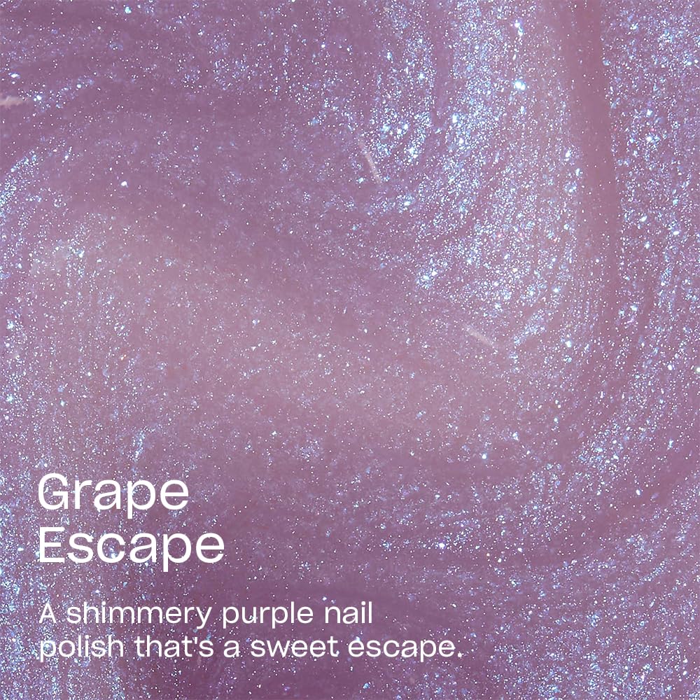 OPI painted nails with Grape Escape on a hand, showing real-life wear and flattering finish