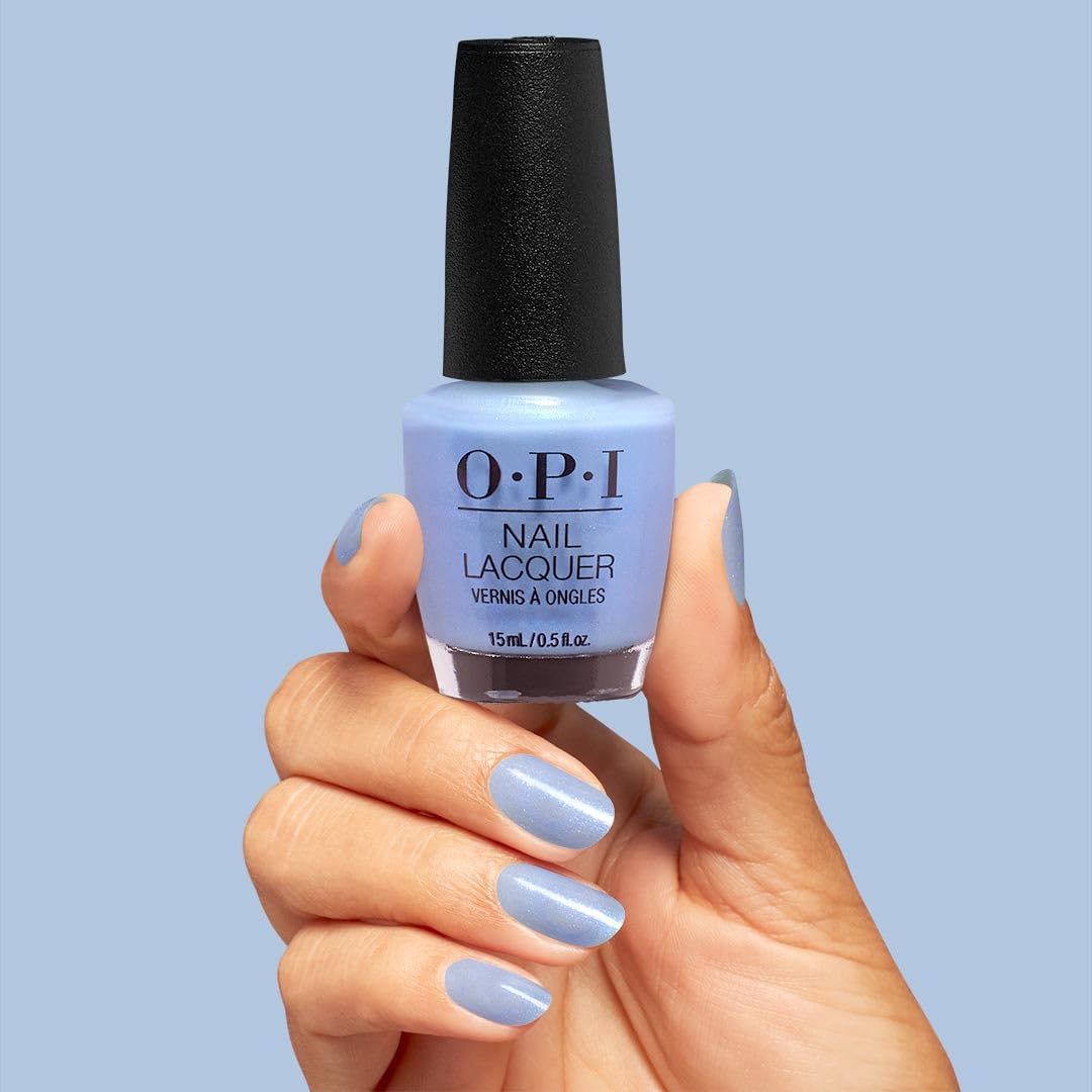 OPI Happy Play-ce painted nails in studio lighting demonstrating salon shine