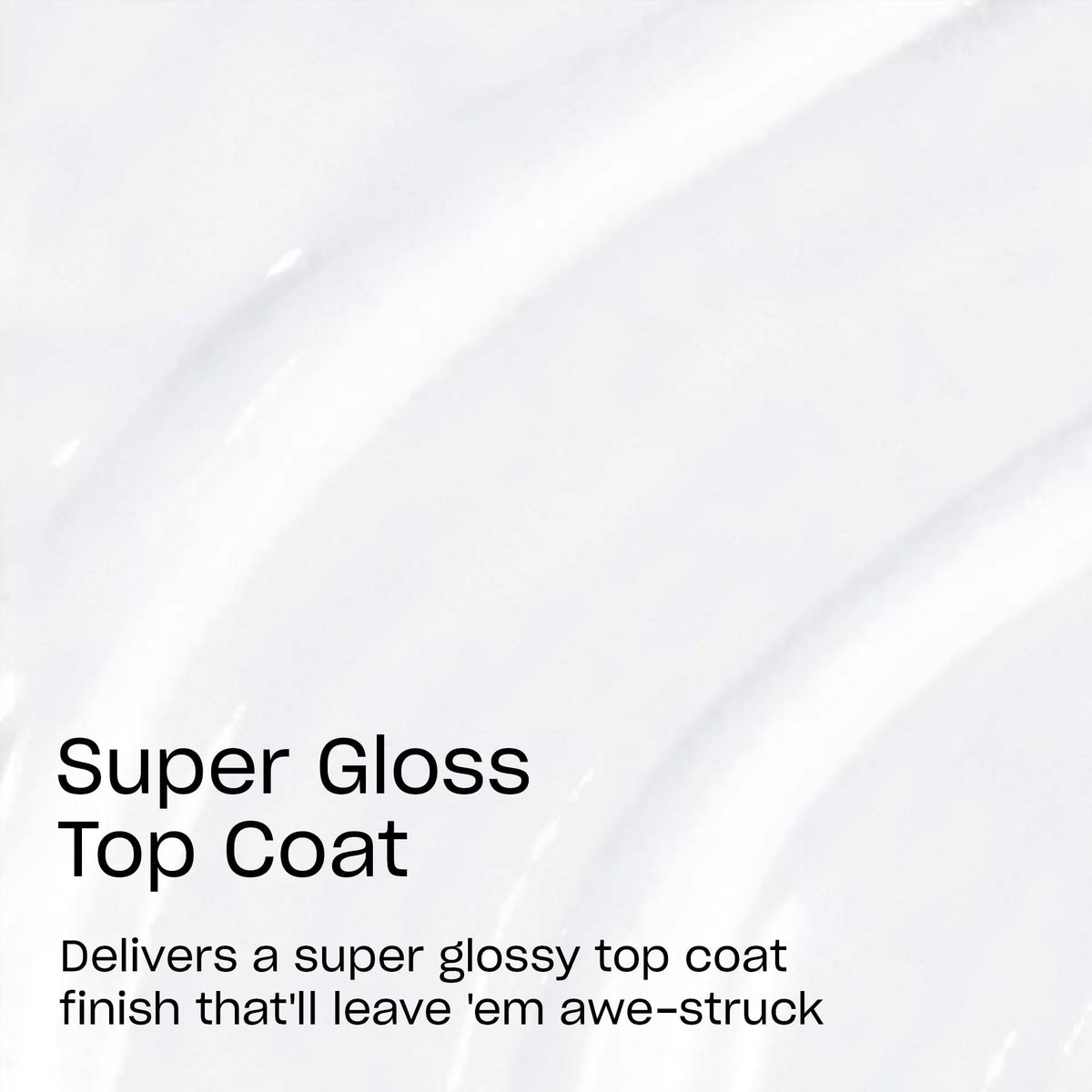 OPI high-shine swatch on nail showing mirror-like gloss and color protection benefit
