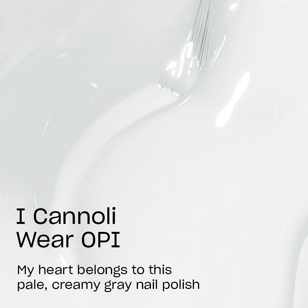 OPI brush stroke on white tile showing smooth, streak-free coverage benefit