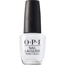 OPI front bottle showing soft gray crème and glossy finish benefit
