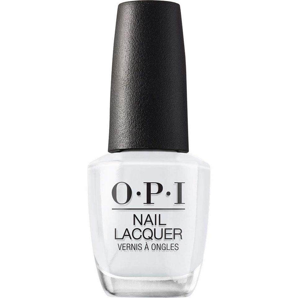 OPI front bottle showing soft gray crème and glossy finish benefit