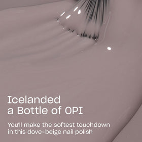 OPI brush stroke closeup demonstrating smooth, even coverage