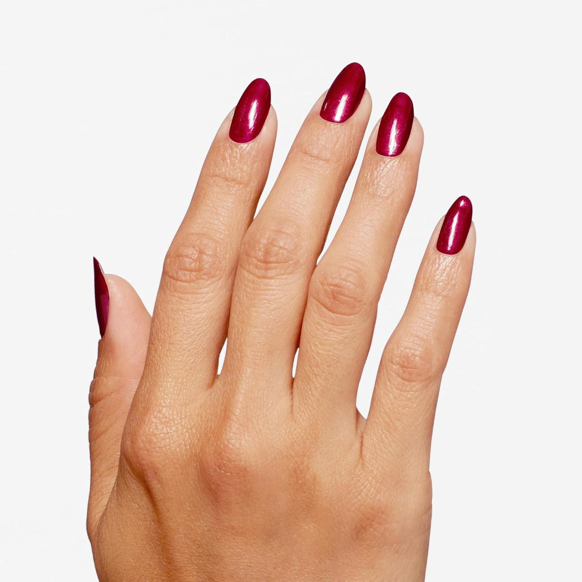 OPI polish applied on fingernails showcasing salon-like shine and durability benefit