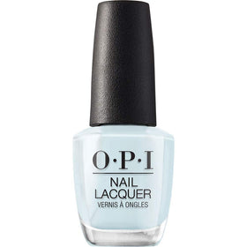 OPI bottle front view showing soft blue shade and glossy finish