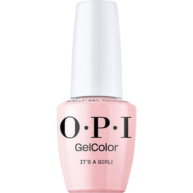 OPI bottle front view showing baby-pink shade and glossy benefit