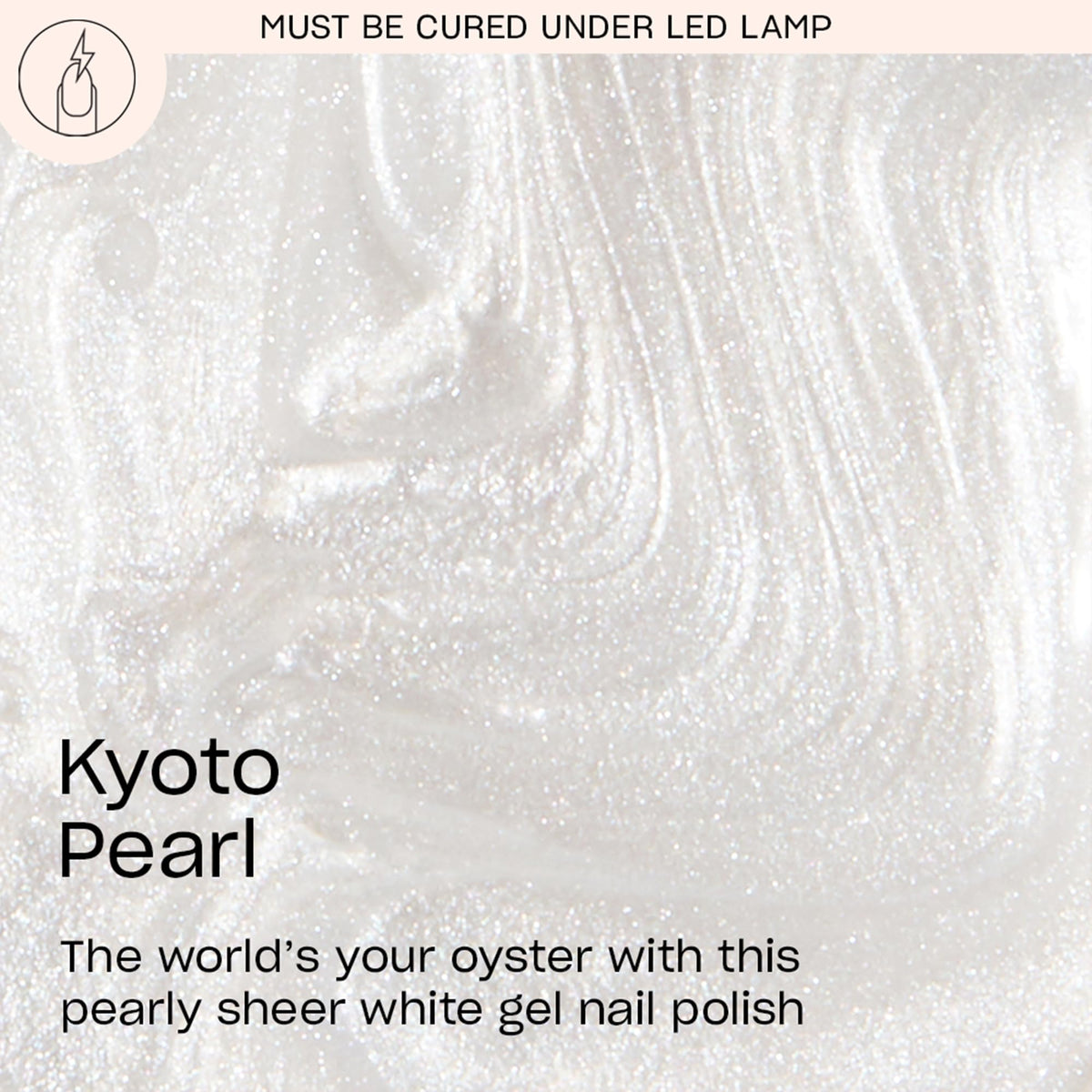 OPI Kyoto Pearl brush stroke showing smooth application and opaque coverage