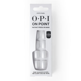 OPI Kyoto Pearl front packaging showing clean white shimmer and included glue