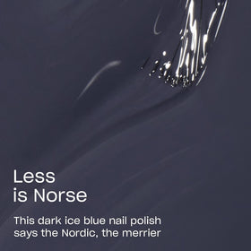 OPI Less is Norse brush stroke detail demonstrating smooth, streak-free application
