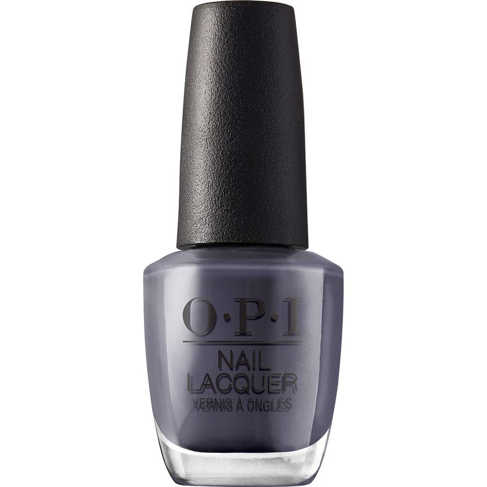 OPI Less is Norse front bottle showing precise branding and rich blue shade