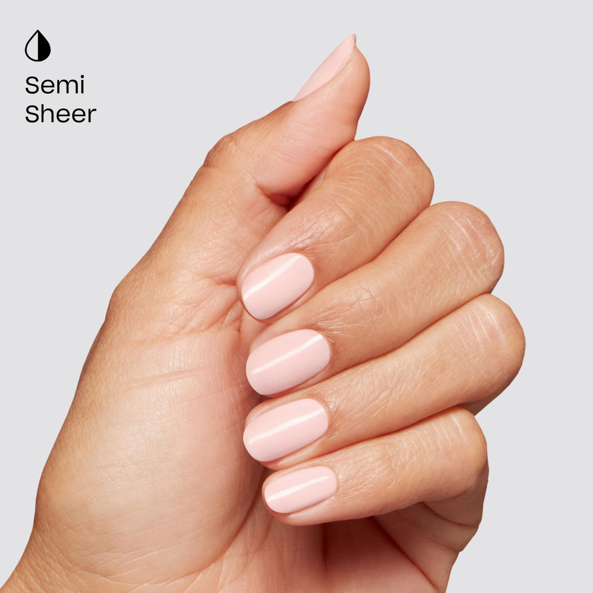 Nail tip wheel swatches of OPI Let Me Bayou a Mani demonstrating buildable opacity